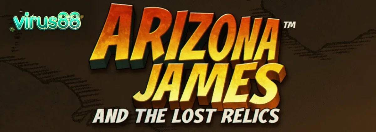 Arizona James berdiri di depan pintu masuk makam kuno dengan latar belakang gurun pasir yang megah.